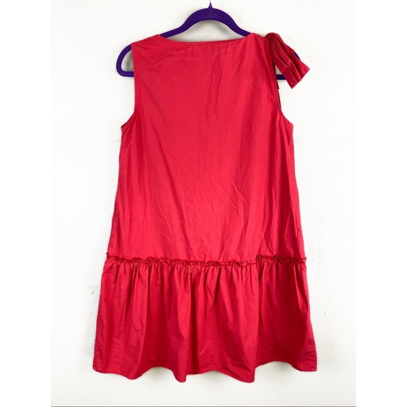 Rare ModCloth Compania Fantastica Red Mini Dress with Bow - Picture 2 of 10